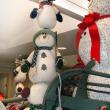 Closeup of snowmen in festive winter holiday scene created by ITG